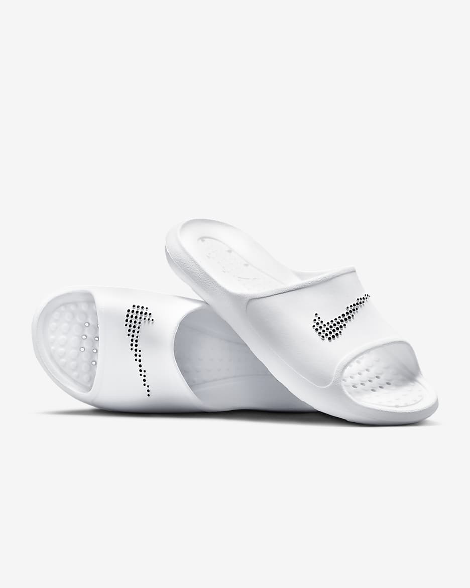 Nike silver sliders fashion